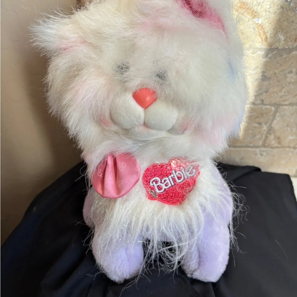 Mattel, Inc. Vintage 1986 Barbie Soft Sparkles Cat Stuffed Animal Retro - Picture 7 of 10